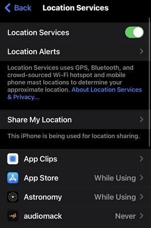 disable location permissions on Amazon Music | Play Amazon Music on Apple CarPlay