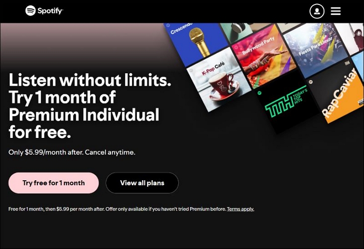 Spotify free trial | Download Songs from Spotify on iPad