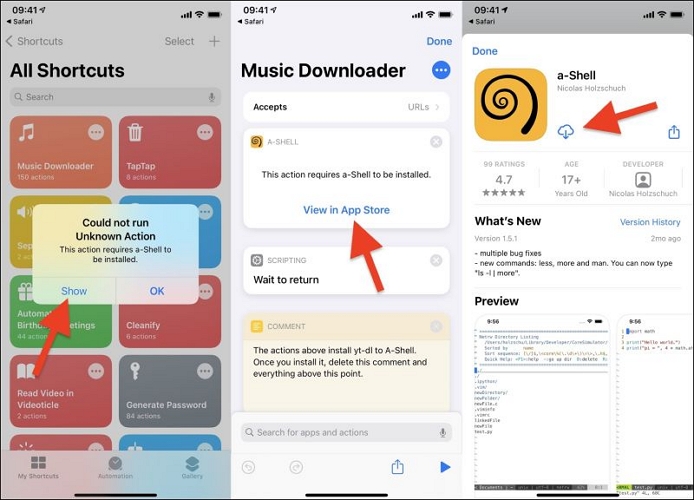 run Unix commands | Download Songs from Spotify on iPad