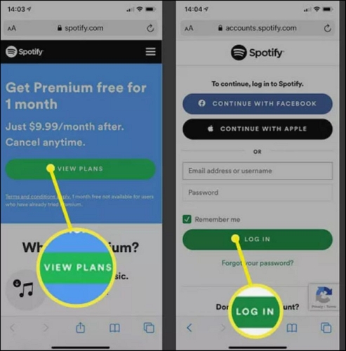 use Spotify account | Download Songs from Spotify on iPad