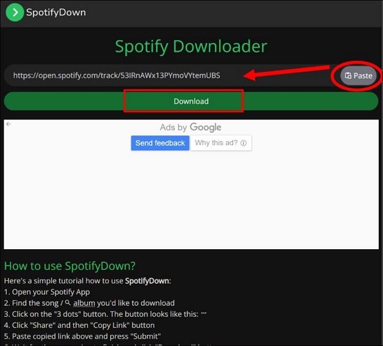 tap Paste | Download Songs from Spotify on iPad